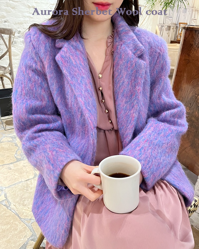 💜2023년 재진행💜 (울50%) 오로라 샤베트 울코트 Aurora Sherbet Wool coat